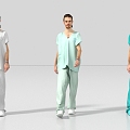 Doctor Nurse Nurse Pharmacist Physician 3d model