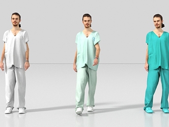 Doctor Nurse Pharmacist Physician 3d model