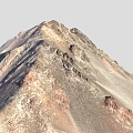 Mountain Peak With Rocky Texture And Sunlit Slopes In Natural Landscape