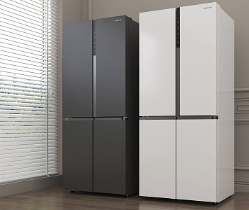 Modern Fridge Cross Door Refrigerator 3d model