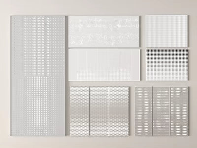 Modern Perforated Panel View Wall Enclosure Perforated Panel Hollow Panel Partition Aluminum Transmissivity Panel 3d model