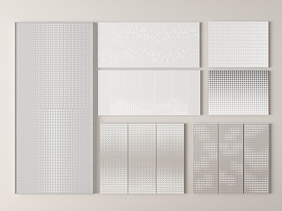 Modern Perforated Panel View Wall Enclosure Perforated Panel Hollow Panel Partition Aluminum Transmissivity Panel 3d model