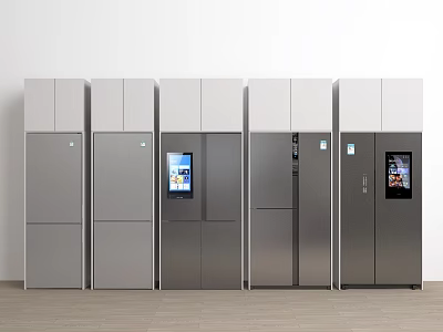 Modern Refrigerator Freezer Double Door Refrigerator 3d model