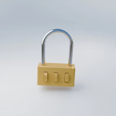 Lock door lock combination lock 3d model