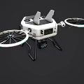 Smart Quadcopter Drone with Four Rotors LED Light Rings Stable Landing Gear and Camera