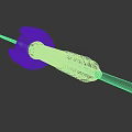 Precision Medical Instrument With Pink Component And Threaded Metal Shaft