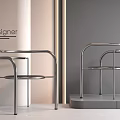Stylish Designer Leisure Chairs With Modern Metal Frame And Smooth Curved Armrests