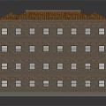 Multi Story Residential Building Featuring Red Tiled Roof Brick Exterior Multiple Windows And Steps Entrance