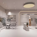 Modern Clothing Store Interior With Clothing Racks Mannequin And Fashion Outfit Displays