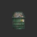 Green Building Waste Container Filled with Various Mixed Waste Materials