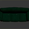 Vintage Green Sofa with Upholstered Fabric and Wooden Frame Legs Classic Design