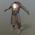 Medieval Metal Armor With Breastplate Long Sleeves Belt Skirt And Boots