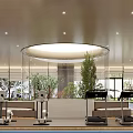 Modern Gym Interior With Fitness Equipment And Greenery