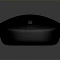 Black Wireless Computer Mouse With Smooth Surface And Scroll Wheel