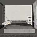Modern Bedroom Interior Design With Comfortable Bed Natural Light Curtains And Nightstand
