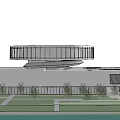 Modern Pavilion Architecture Small Pavilion Science and Technology Pavilion Exhibition Center Curved Spiral Landscape Tower 3d model