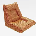 Orange Woven Accent Chair With Textured Design And Modern Comfortable Seat