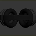 Black Wireless Over Ear Headphones For Computer Gaming And Music 3d model