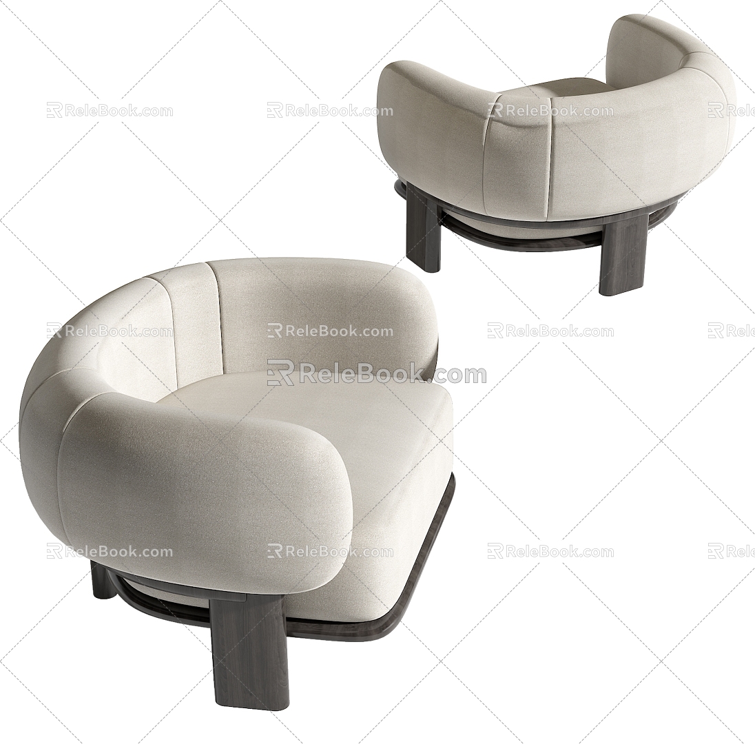 Single sofa 3d model