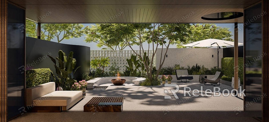 Modern Courtyard Garden Leisure Courtyard model