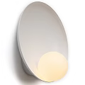 Modern White Round Wall Lamp With Soft Light And Minimalist Design 3d model