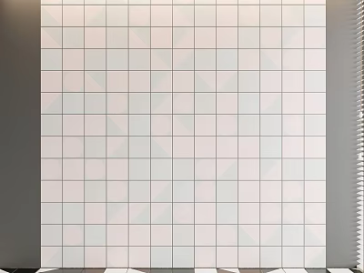 Square Tile Wall Tile Black and White Floor Tile Mosaic Tile Small Tile 3d model