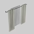 Elegant Beige Curtains With Sheer Linen Layers For Home Window Decoration