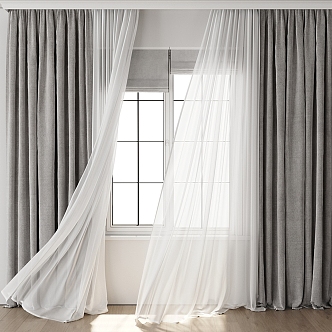 Modern Curtains 3d model