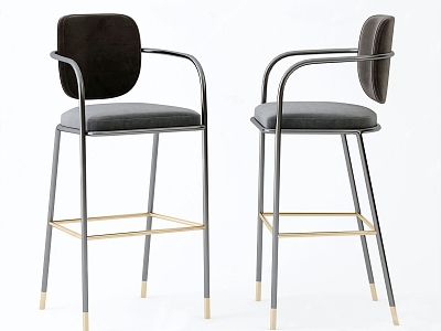 Modern Bar Chair 3d model