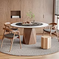 Modern Dining Table and Chair Combination 3d model