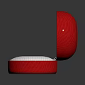 Red Open Jewelry Box With White Lining For Jewelry Decorative Set