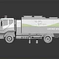 White and Gray Eco Energy Refuse Truck with Orange Warning Lights and 51 ST Logo