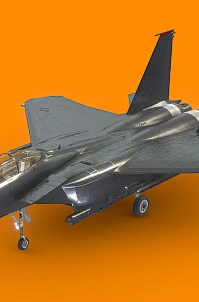 Black Fighter Jet with SJ 1008 Markings on Orange Background 3d model Black Fighter Jet with SJ 1008 Markings on Orange Background 3d model