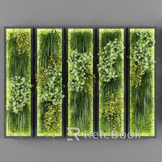 Modern Green Plant Wall Plant Wall Green Wall Vertical Greening Plant Wall Decorations Leaf Flower Plants model