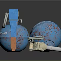Blue Practice No8 Hand Grenade With Metal Fuse And Marked Number 2788515