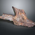 Natural Landscape With Rust Colored Brown Orange Gray Rock Rough Surface And Irregular Shape 3d model
