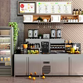 Modern Stainless Steel Functional Kitchen Desk With Storage And Appliances