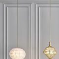 Modern chandelier simple bedside small chandelier 3d model
