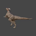 Game Movie Dinosaur Character With Spiked Head And Scaly Textured Skin