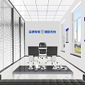 Legal Consultation Office Interior With Sofa Coffee Table Desk Chairs And Windows