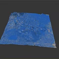 Square Archaeological Excavation Site with Dirt Ground and Scattered Stones