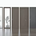 Modern Hinged Doors In Various Styles Glass Panels And Solid Wood For Interior Spaces 3d model