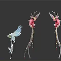 Decorative Hairpins With Flower Butterfly Design And Tassel Accents For Daily Use