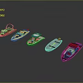 Various Styles And Colors Of Yachts Showcased