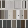 Stylish Hinged Doors With Various Colors Materials And Designs For Home Interior Design