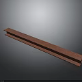 Red Long Strip Material With Textured Surface And Shiny Finish On Dark Background