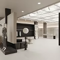 Modern Clothing Store Interior With Mannequins Display Racks And Lighting Fixtures