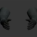 Detailed Hand Organ Hairy Gloves Featuring Soft Fur and Lifelike Appearance