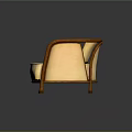 Elegant Single Sofa With Wooden Frame And Beige Cushion Design