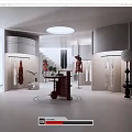 Modern Clothing Store Interior With Fashionable Mannequins And Clothing Racks